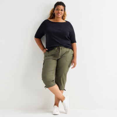 St. John's Bay Womens Plus Capri Pant