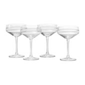 JoyJolt Windsor Crystal Highball Glasses - Set of 2 Tall Elegant Drinking  Glassware with Gold Rim - 8.7 oz