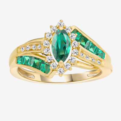 Lab-Created Gemstone 14K Gold Over Silver Cocktail Ring