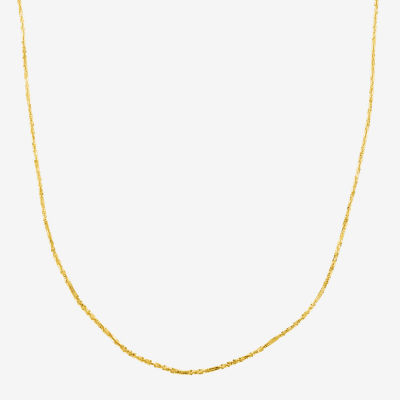 Made in Italy 14K Gold 18 Inch Solid Fashion Chain Necklace