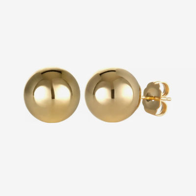 14K Gold 10mm Ball Stud Earrings