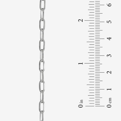 Made in Italy Unisex Adult Sterling Silver 7.5 Inch Solid Paperclip Chain Bracelet