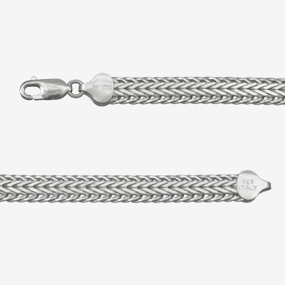 Made in Italy Sterling Silver Inch Solid Link Chain Bracelet