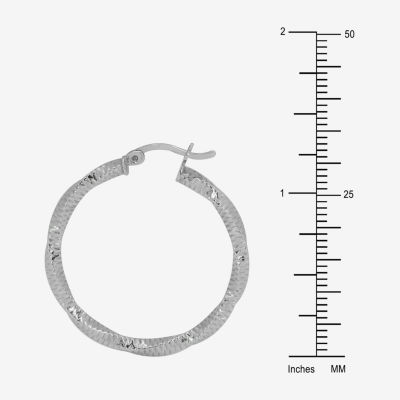 Sterling Silver 30mm Round Hoop Earrings