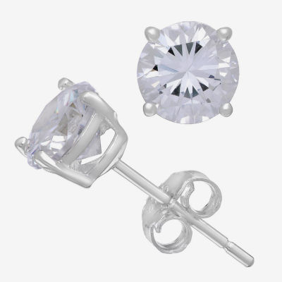 DiamonArt® 3/4 CT. T.W. White Cubic Zirconia Sterling Silver Round Stud Earrings