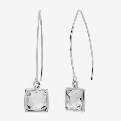 DiamonArt® Cubic Zirconia Sterling Silver Drop Earrings