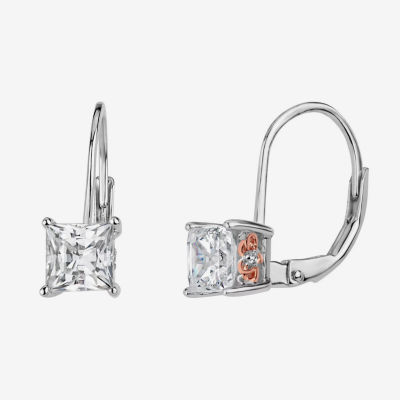 CT. T.W. White Zirconia Sterling Silver Drop Earrings