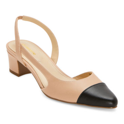 Liz Claiborne Womens Lee Block Heel Pumps