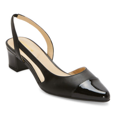 Liz Claiborne Womens Lee Block Heel Pumps