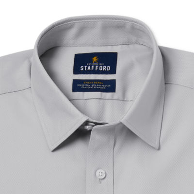 Stafford Slim Sweat Repel Mens Fit Long Sleeve Dress Shirt