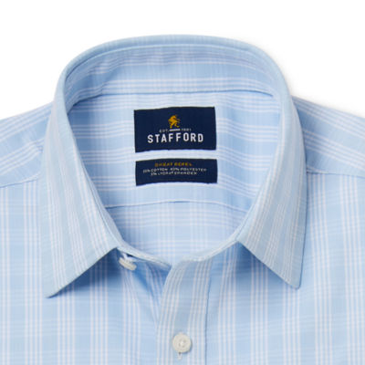 Stafford Slim Sweat Repel Mens Fit Long Sleeve Dress Shirt