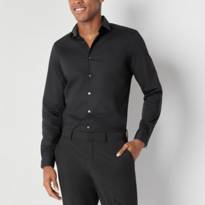 J. Ferrar Mens Slim Fit Long Sleeve Button-Down Shirt