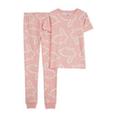 2 PC PINK PJ SET WITH CROP PANT #78210