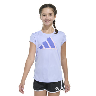 adidas Performance Big Kid Girls Crew Neck Short Sleeve Slim Fit Graphic T-Shirt