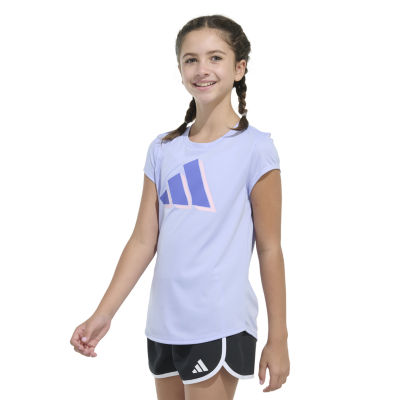 adidas Performance Big Kid Girls Crew Neck Short Sleeve Slim Fit Graphic T-Shirt