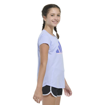 adidas Performance Big Kid Girls Crew Neck Short Sleeve Slim Fit Graphic T-Shirt