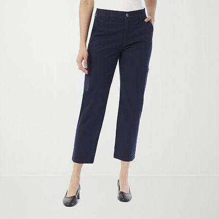 Gloria Vanderbilt Womens Mid Rise Regular Fit Ankle Pant, 12, Blue