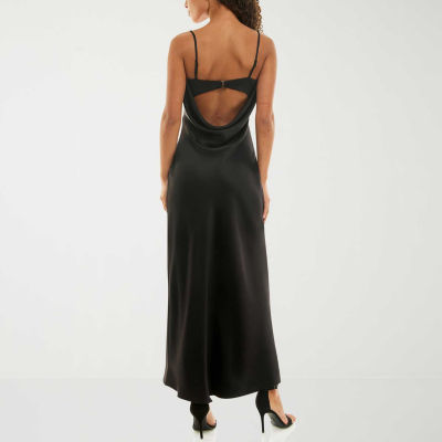 B. Smart Drape Back Womens Juniors Sleeveless Slip Dress