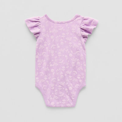 Okie Dokie Baby Girls Round Neck Short Sleeve Bodysuit