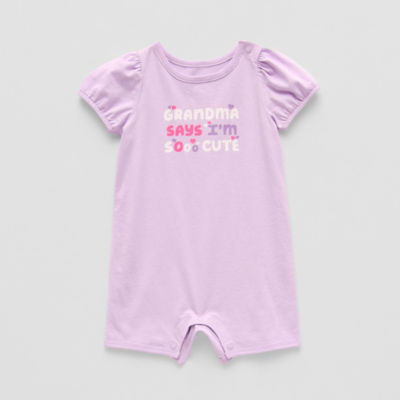 Okie Dokie Baby Girls Short Sleeve Romper