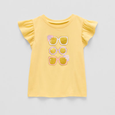 Okie Dokie Toddler & Little Girls Round Neck Short Sleeve Graphic T-Shirt