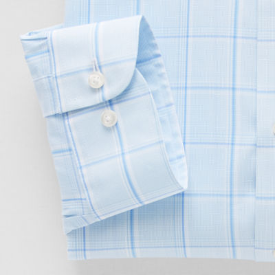 Stafford Smart Tech Mens Big & Tall Regular Fit Stretch Fabric Wrinkle Free Long Sleeve Dress Shirt