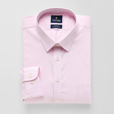 Stafford Smart Tech Mens Big & Tall Regular Fit Stretch Fabric Wrinkle Free Long Sleeve Dress Shirt