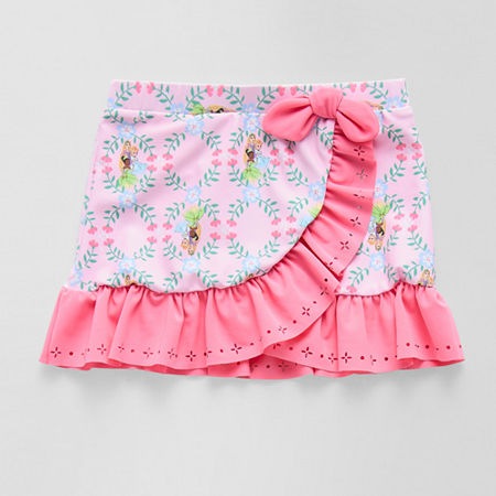 Disney Collection Little & Big Kid Girls Princess Terry Cloth Skirt Swimsuit Cover-Up, 2, Pink