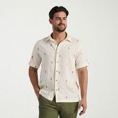 Cubavera Mens Short Sleeve Classic Fit Button-Down Shirt, Color