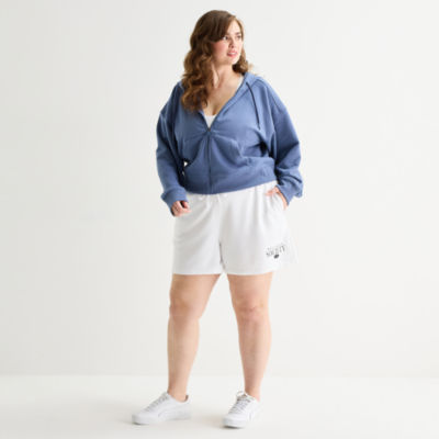 Xersion Womens 4" Plus French Terry Active Pull-On Short