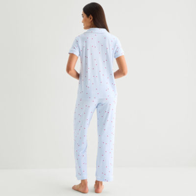 Jaclyn Womens Short Sleeve 2-pc. Pajama Sets
