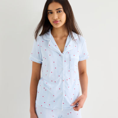 Jaclyn Womens Short Sleeve 2-pc. Pajama Sets