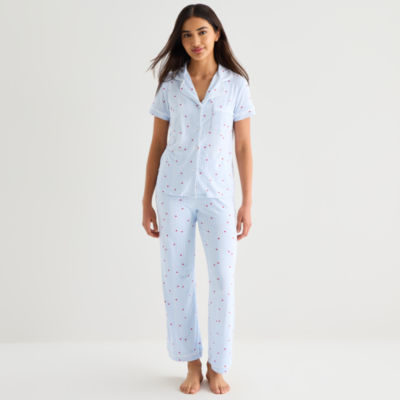 Jaclyn Womens Short Sleeve 2-pc. Pajama Sets