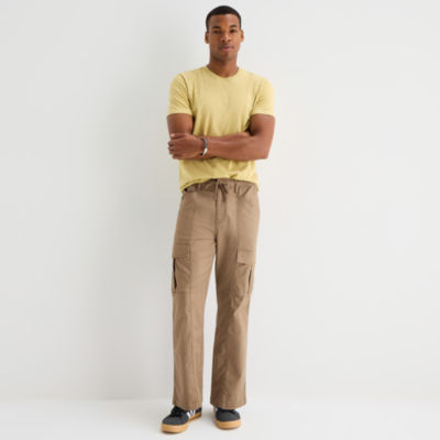 mutual weave Mens Drawstring Waist Cargo Pant