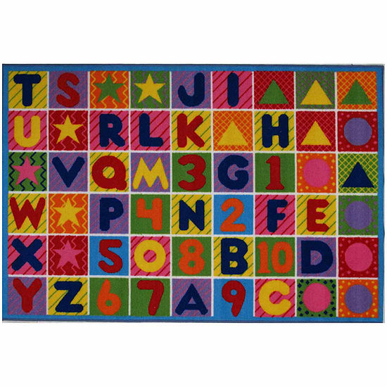 4'3"X6'6" Numbers & Letters Rectangle Rugs