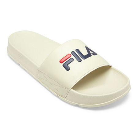 Fila Mens Drifter Slide Sandals, 7 Medium, Beige