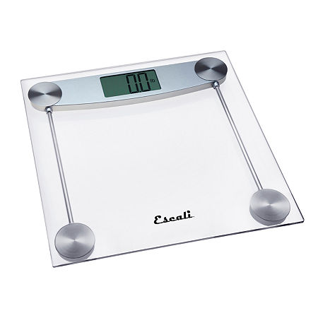 Escali Glass And Chrome Digital Display Bathroom Scale, One Size, Silver