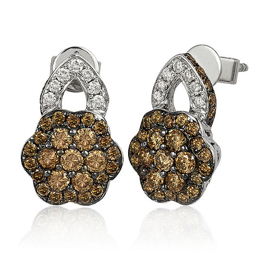 LIMITED QUANTITIES Le Vian Grand Sample Sale™ Chocolate Diamonds® & Vanilla Diamonds® Earrings set in 14K Vanilla Gold®
