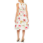 Danny & Nicole Sleeveless Floral Fit + Flare Dress