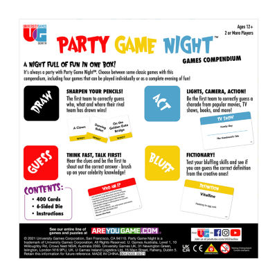 University Games Party Game Night Games Compendium Card Game