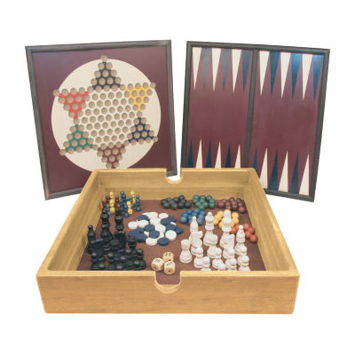 Areyougame.Com 5-In-1 Wood Game Set Board Game