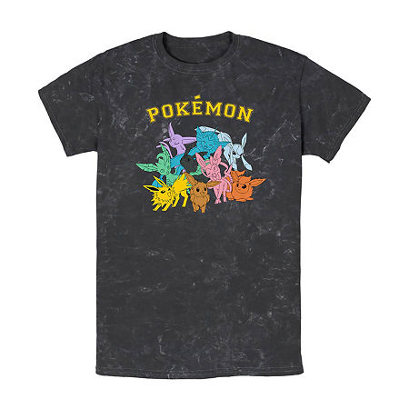 Mens Short Sleeve Pokemon Graphic T-Shirt, Xx-large, Black