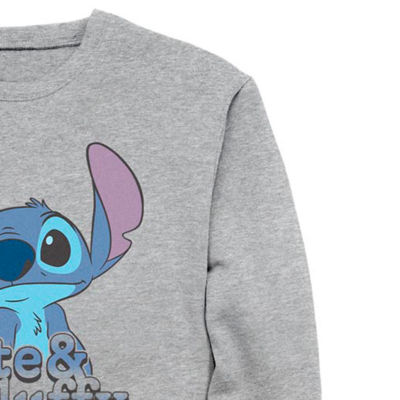 Mens Crew Neck Long Sleeve Lilo & Stitch Sweatshirt