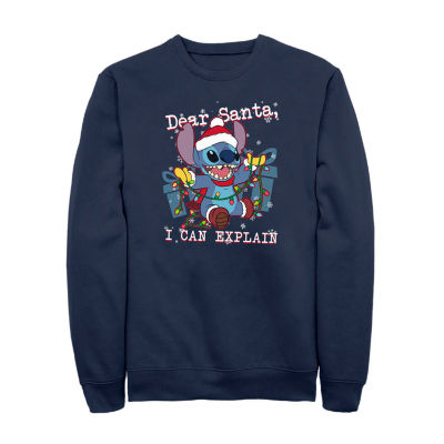 Mens Crew Neck Long Sleeve Lilo & Stitch Sweatshirt