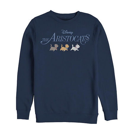 Mens Crew Neck Long Sleeve The Aristocats Sweatshirt, Medium, Blue