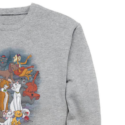 FIFTH SUN Mens Crew Neck Long Sleeve The Aristocats Sweatshirt