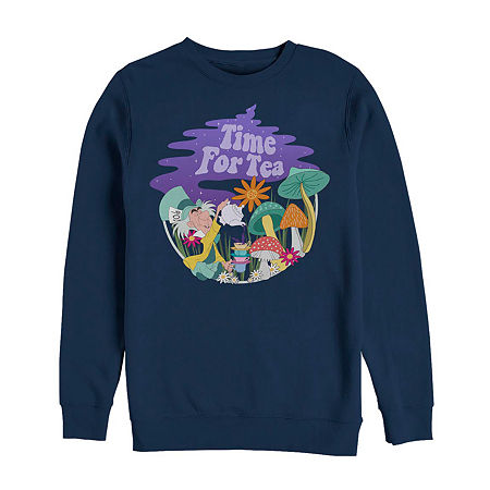 Mens Crew Neck Long Sleeve Sweatshirt, X-large, Blue