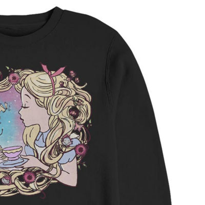 Mens Crew Neck Long Sleeve Alice Wonderland Sweatshirt