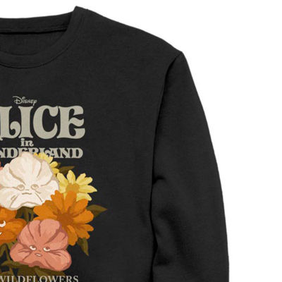 Mens Crew Neck Long Sleeve Alice in Wonderland Sweatshirt