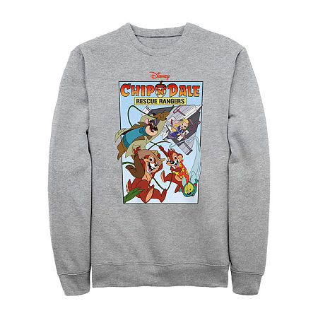 Mens Crew Neck Long Sleeve Sweatshirt, Xx-large, Gray